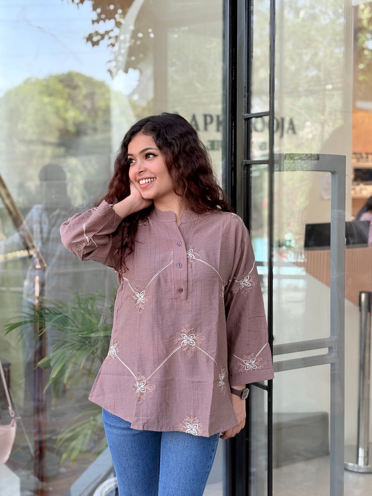 Embroidered Casual Top