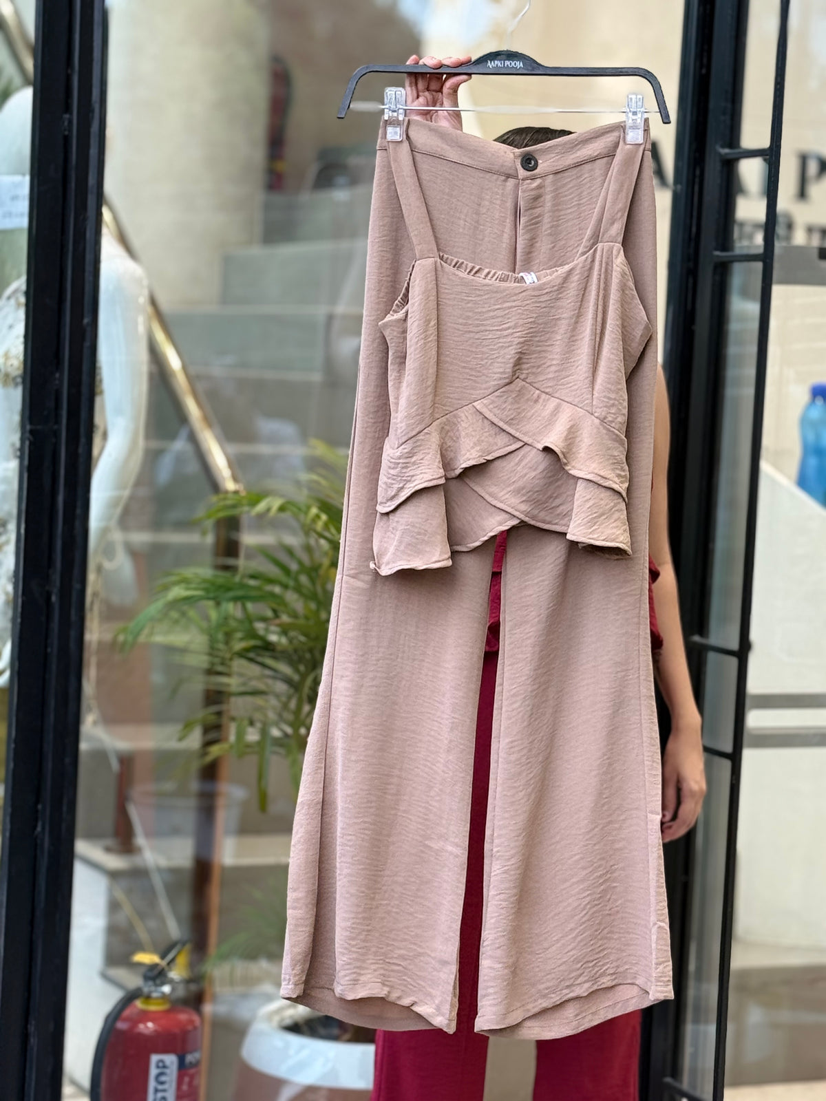 Ruffle strip sleeves co-ord set