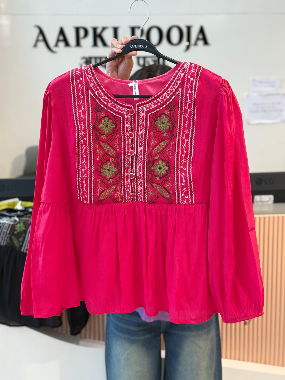 Beautiful Embroidered Top full sleeves