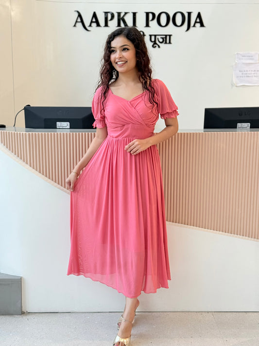 “Mocha Elegance Maxi Dress