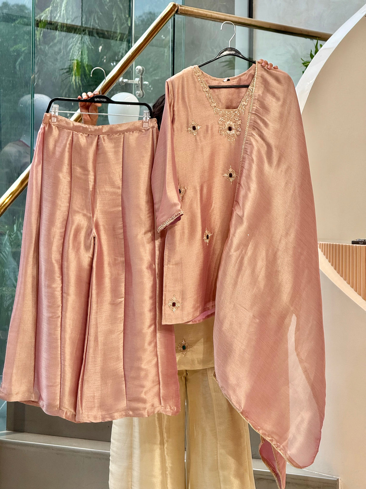 Silk Blend 3-Piece Suit Set with Dupatta