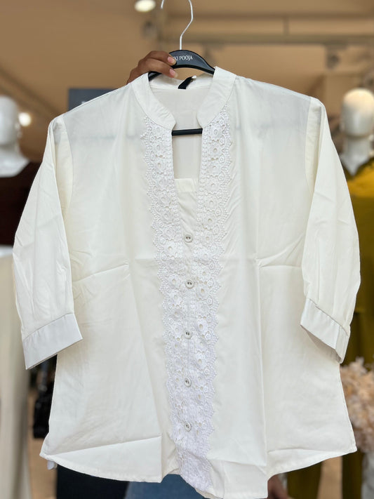 Lace Detail Cotton top