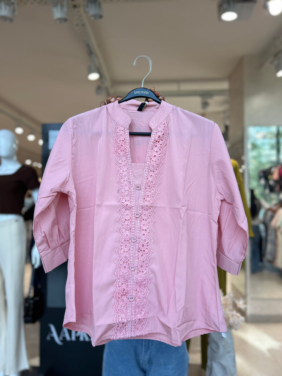 Lace Detail Cotton top
