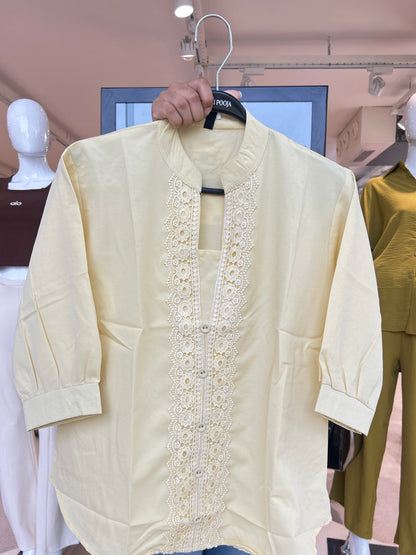 Lace Detail Cotton top