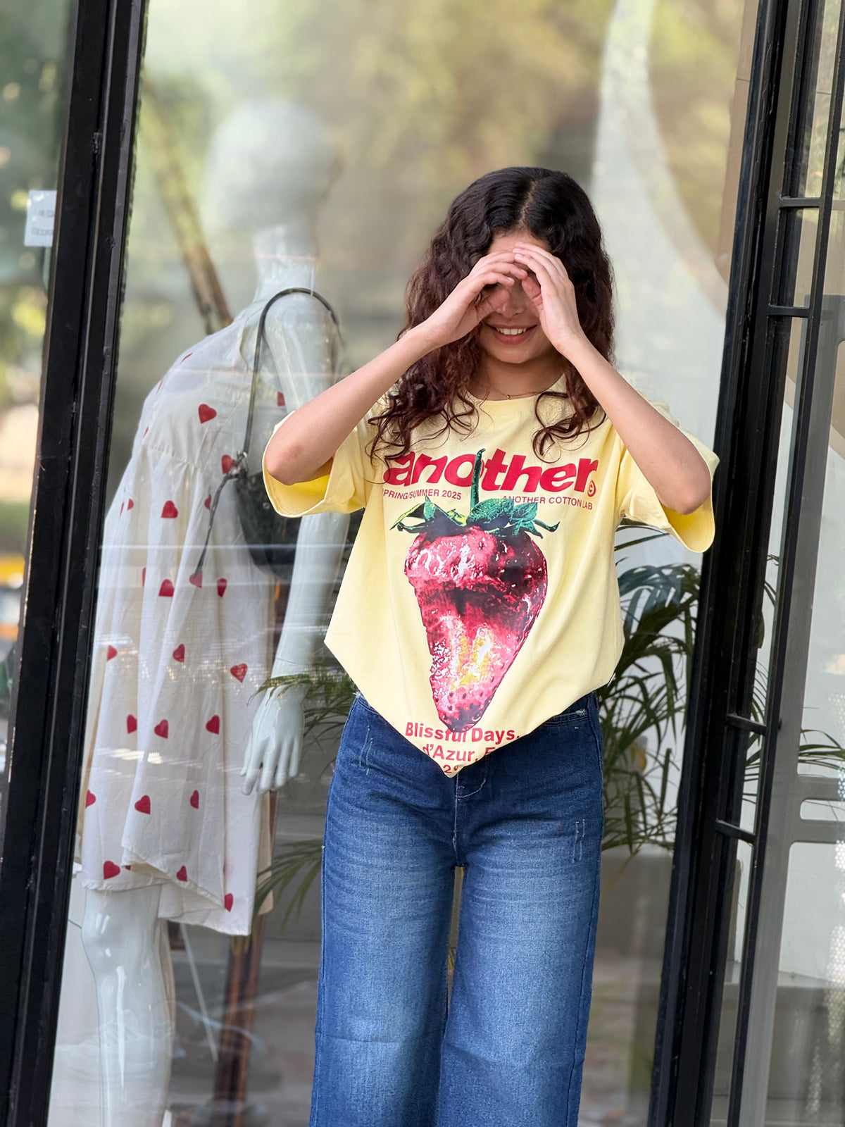 Strawberry Graphic Oversized T-Shirt