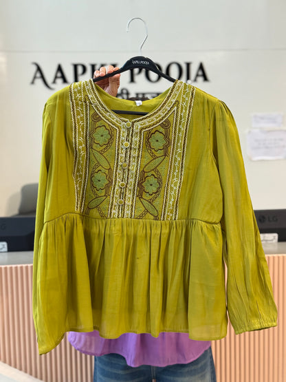 Beautiful Embroidered Top full sleeves