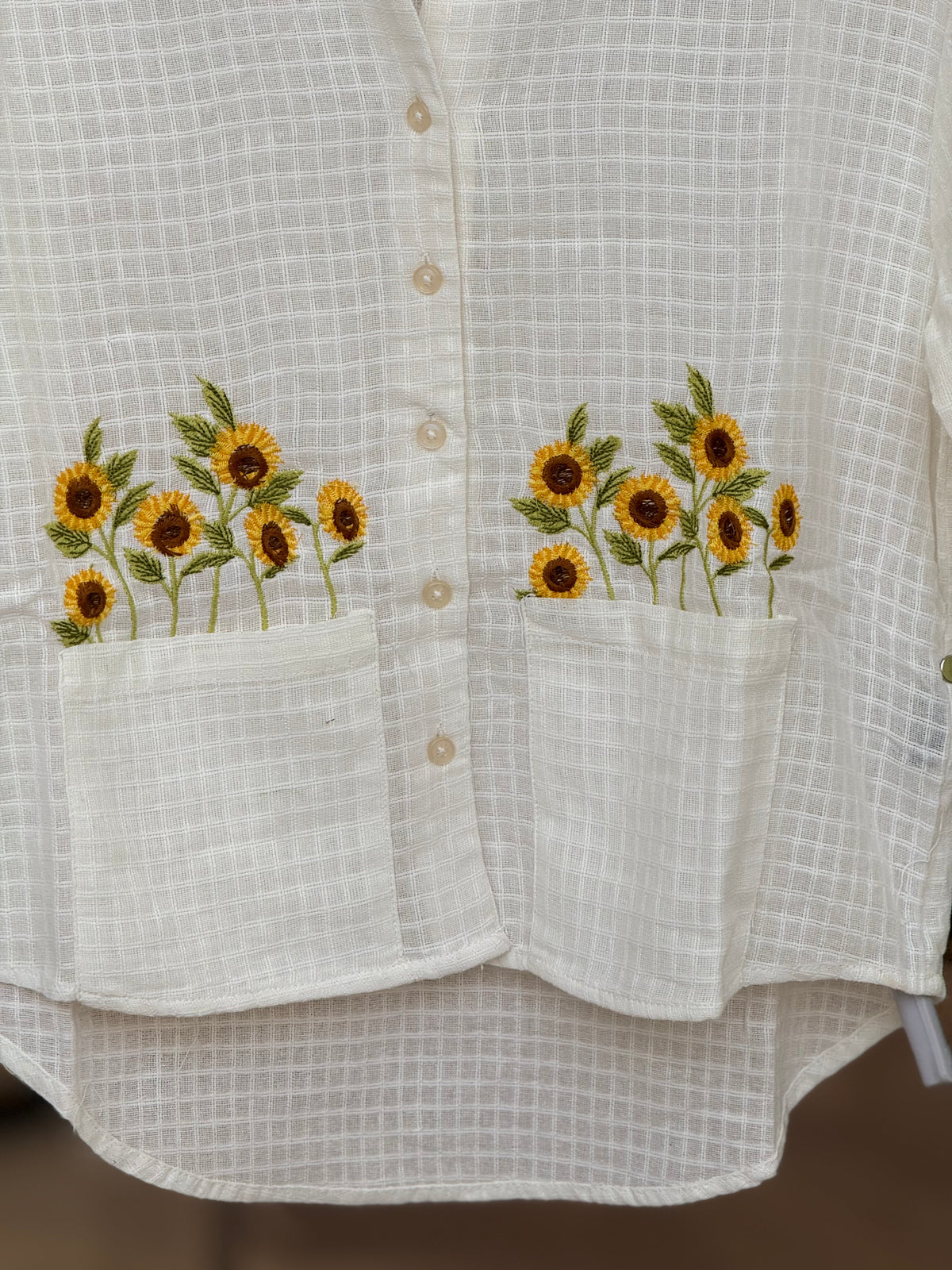sunflower embroidered shirt