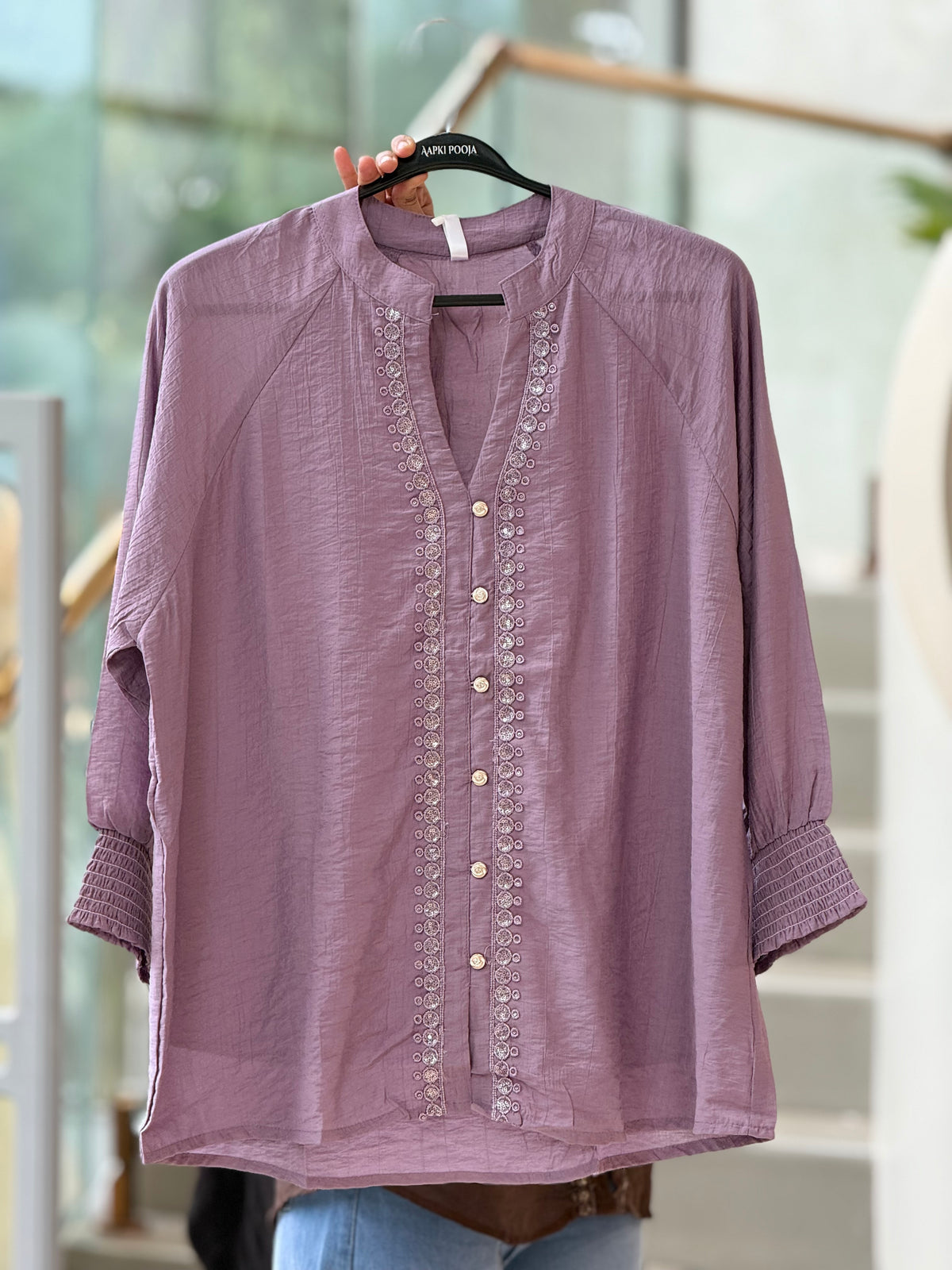 party wear button detail top