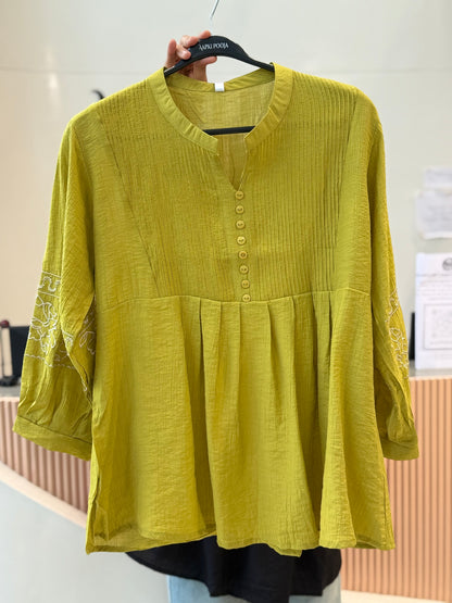 Kurti peplum Top Embroidered
