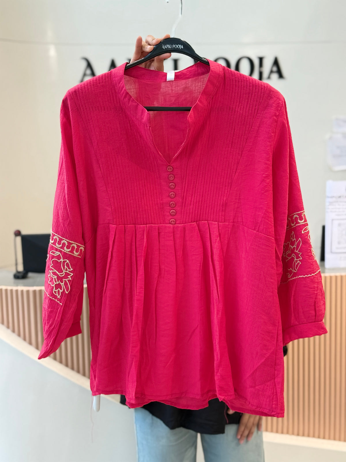Kurti peplum Top Embroidered
