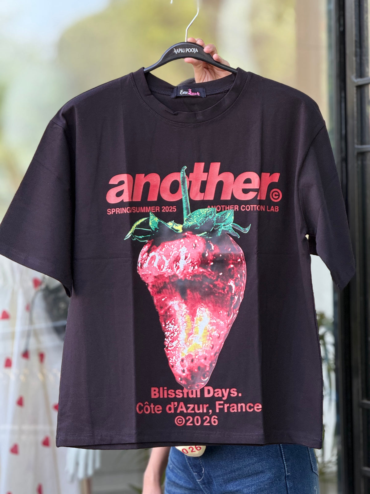 Strawberry Graphic Oversized T-Shirt