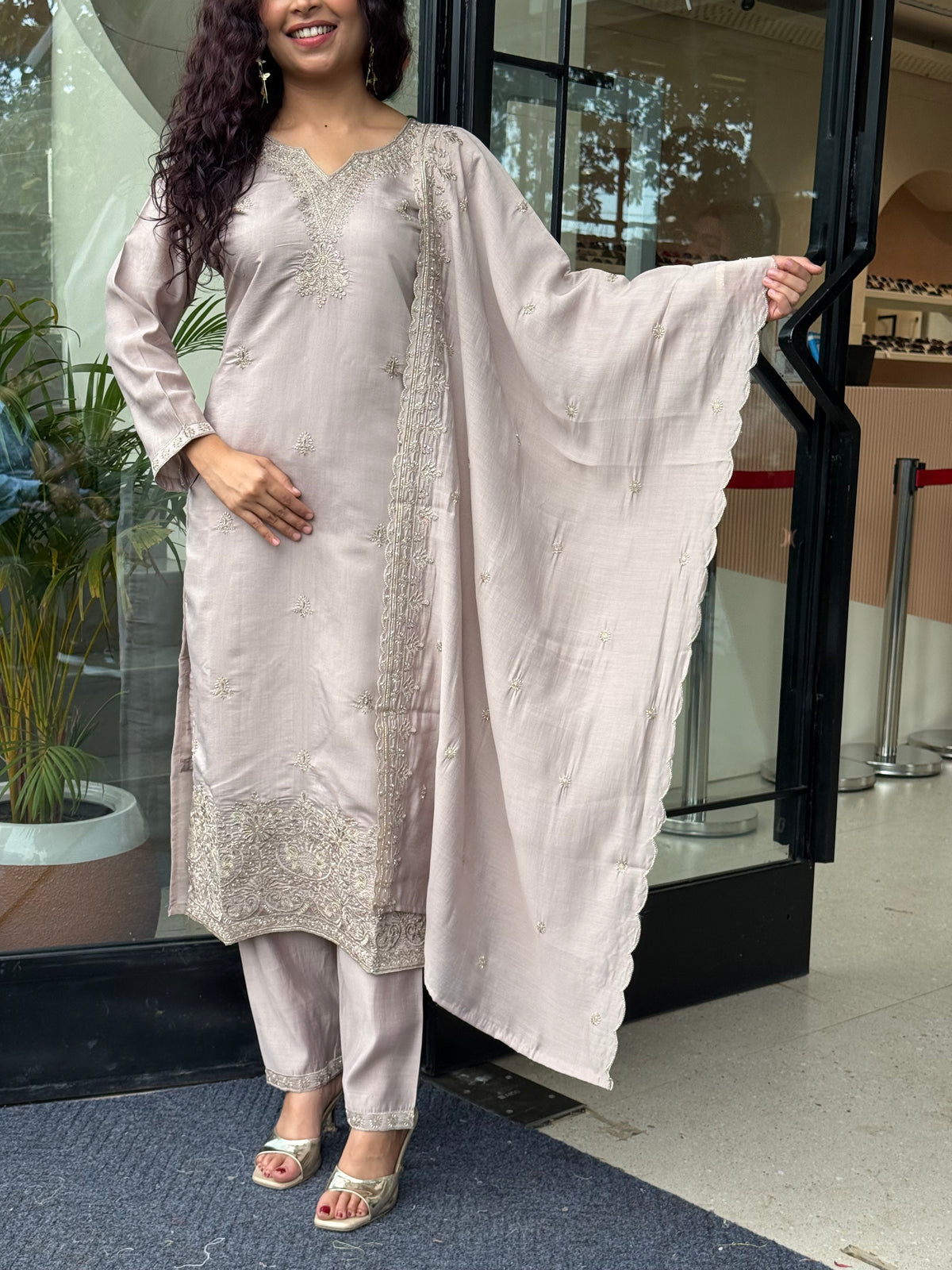 3 piece partywear suit set