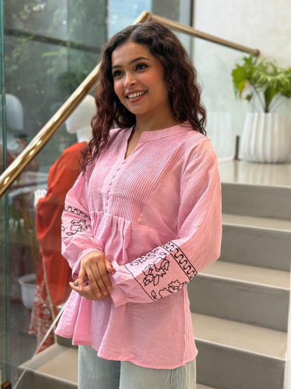 Kurti peplum Top Embroidered